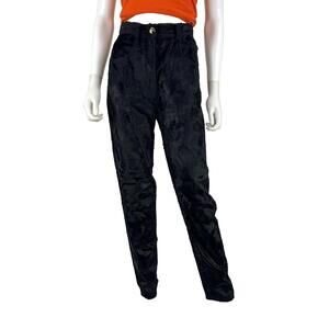 Gianfranco Ferre Black Faux Fur Pants 4 #236100G77B